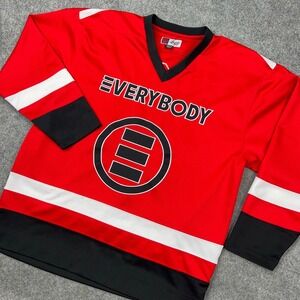 Logic Hockey Jersey Mens‎ Medium Red Everybody Tour #85 Stitched Hip Hop Concert